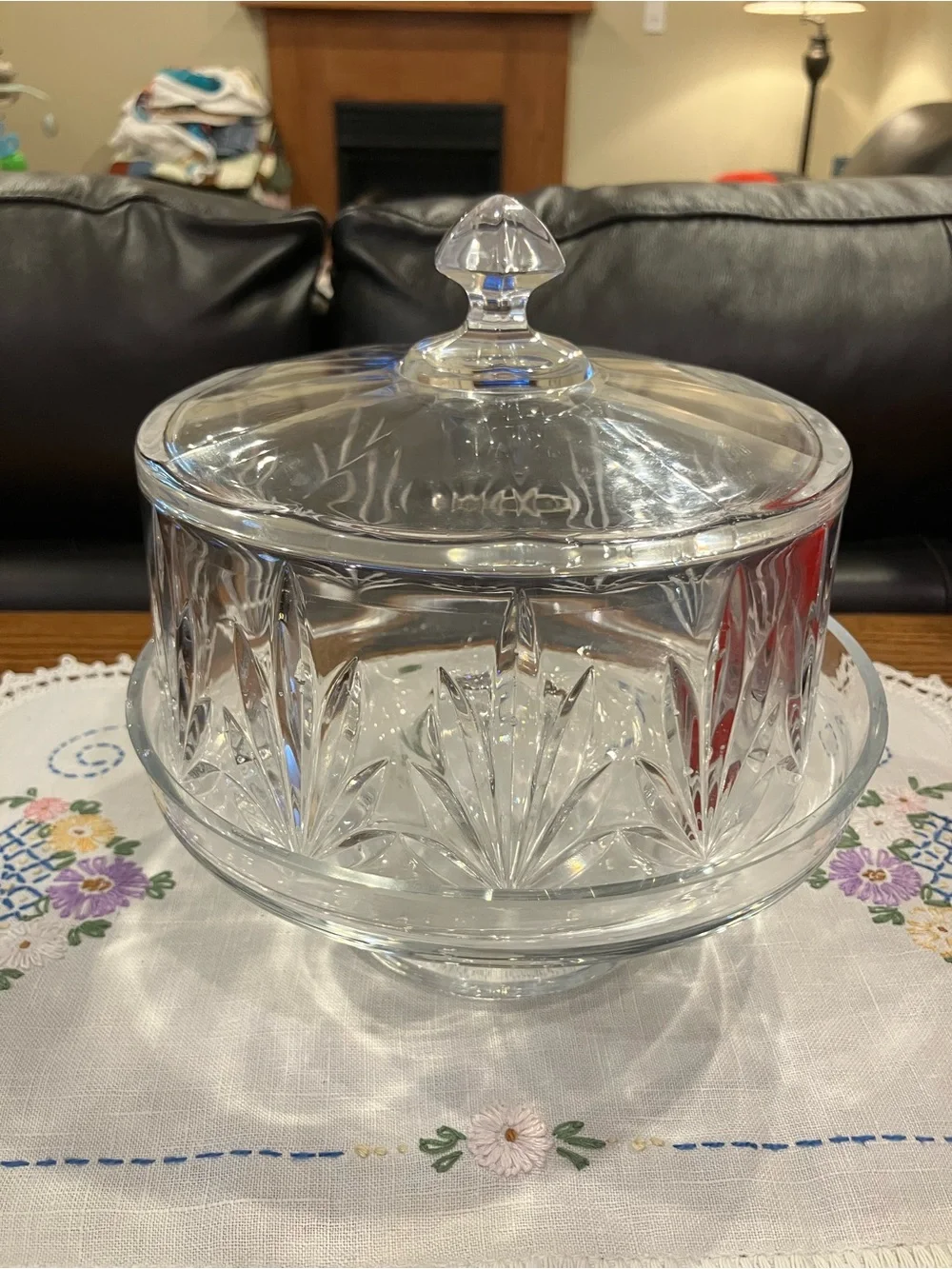 Real crystal small cake stand